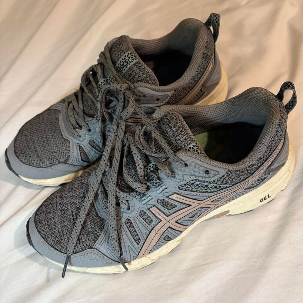 Asics Women's Grey Trainers Gel-Venture 7 trail running shoes US 7